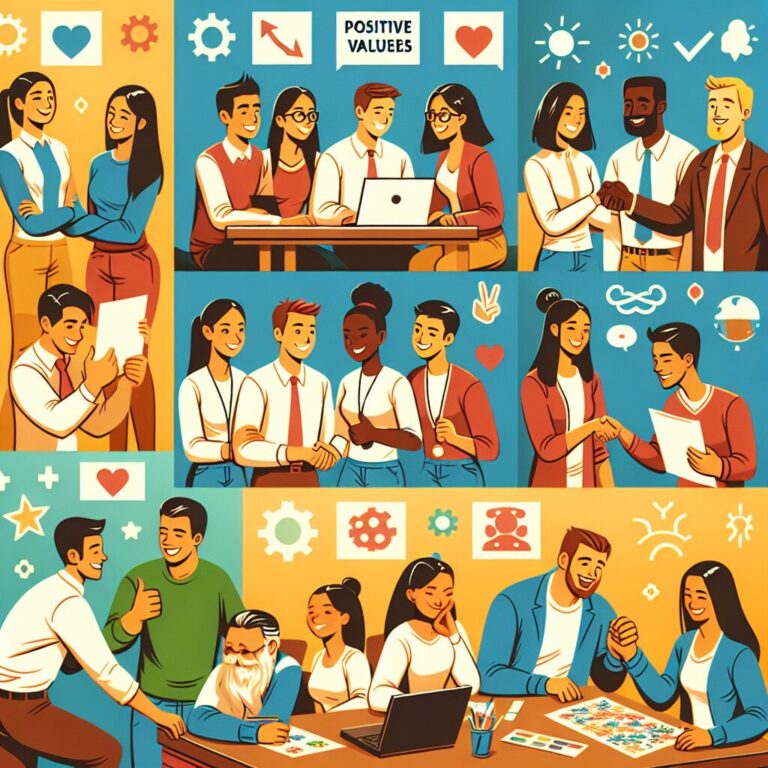 Ilustración de personas trabajando en equipo.