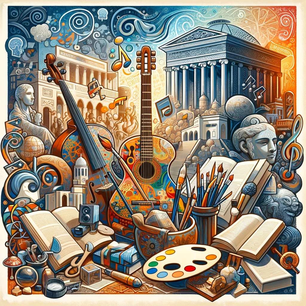 Ilustración arte, música y cultura clásica.